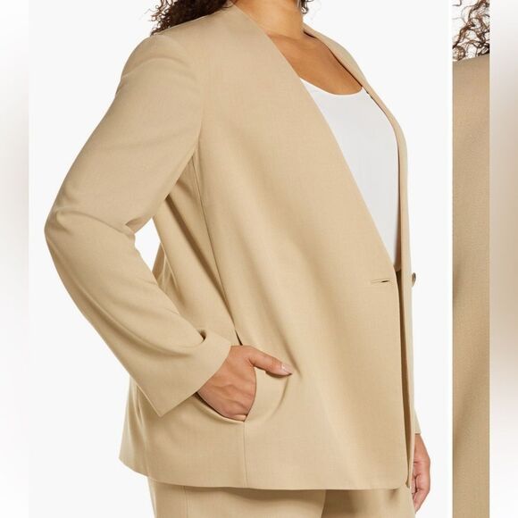 VINCE Collarless Wool Blend Blazer NWT - Picture 4 of 11